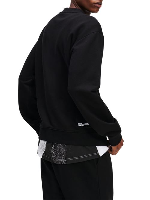 Felpa uomo nera in cotone bio Karl Lagerfeld jeans | A1M20001999